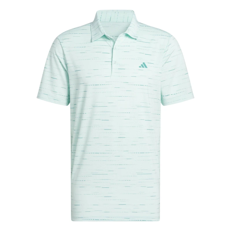 Image of adidas Mens Short-Sleeve Performance Polo Shirt Semi Flash Aqua male M