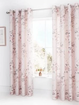 Image of Catherine Lansfield Canterbury Glitter Eyelet Curtains