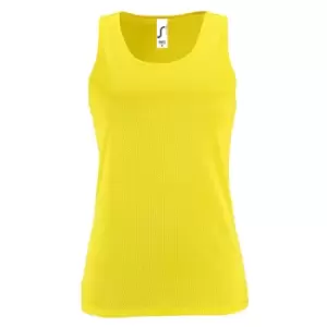 Image of SOLS Womens/Ladies Sporty Performance Sleeveless Tank Top (M) (Neon Yellow)
