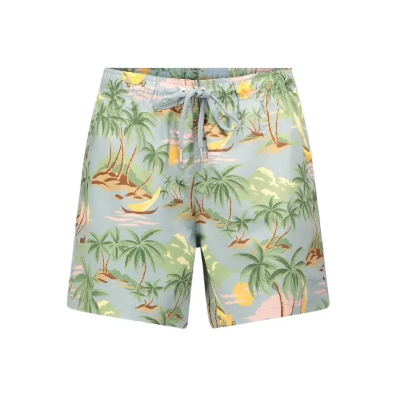 Image of Swim shorts printed Gant Hawaii Bleu Male S