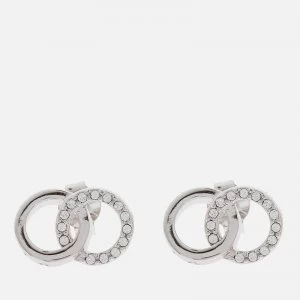Image of Olivia Burton Womens Bejewelled Classics Interlink Earrings - Silver