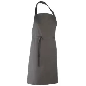 Image of Premier 'colours' Bib Apron / Workwear (pack Of 2) (one Size, Dark Grey)