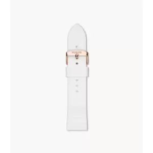 Image of Fossil Womens 22Mm Silicone Watch Strap - White