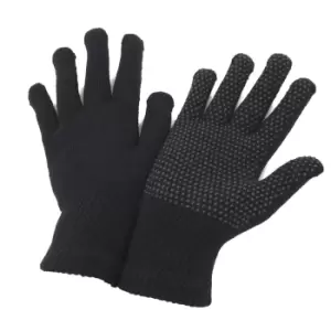 Image of FLOSO Unisex Magic Gloves With Grip (One Size) (Black)
