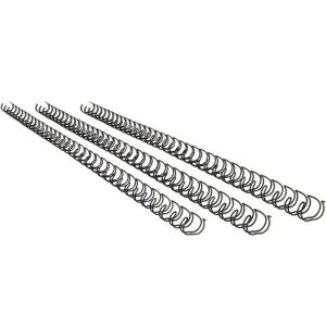 Image of GBC A4 9.5mm Binding Wire Elements 34 Loop 85 Sheet Capacity Black Pack of 100