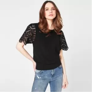 Image of Biba x Tess Daly Briderie Jumper - Black