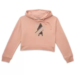 Image of Star Wars Jedi Knight Womens Cropped Hoodie - Dusty Pink - XXL
