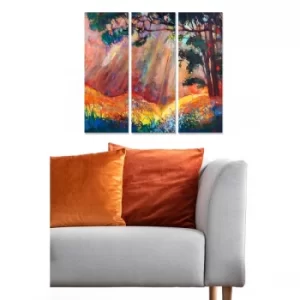 Image of MDF2313035 Multicolor Decorative MDF Painting (3 Pieces)