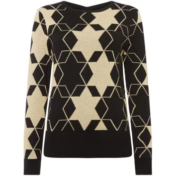 Image of Biba Star Mosaic Intarsia Jumper - Black