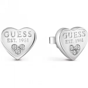 Image of Ladies Guess All About Shine Silver Earrings