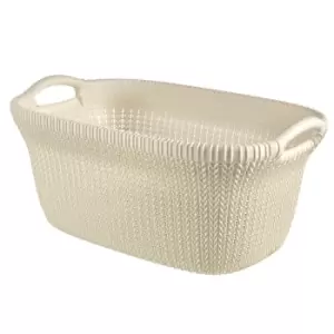 Image of Curver Knit Collection Oasis White 40L Plastic Storage Basket (H)270mm (W)600mm