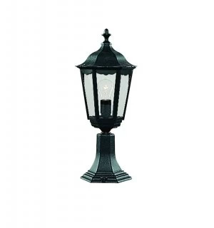 Image of 1 Light Outdoor Pedestal Light Black IP44, E27
