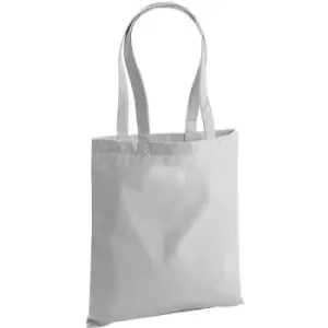 Image of Westford Mill EarthAware Organic Bag For Life (10 Litres) (One Size) (Light Grey) - Light Grey