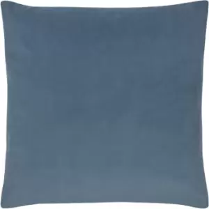 Image of Sunningdale Velvet Square Cushion Wedgewood - Wedgewood - Paoletti