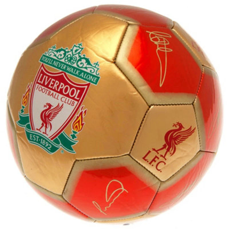 Image of Liverpool Fc Ynwa Signature Football Red/gold (5)