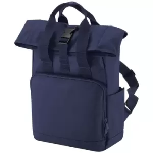 Image of Bagbase Unisex Adult Mini Recycled Twin Handle Backpack (One Size) (Navy Dusk)