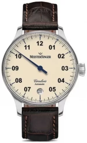 Image of MeisterSinger Mens Circularis Automatic Ivory CC903 Watch