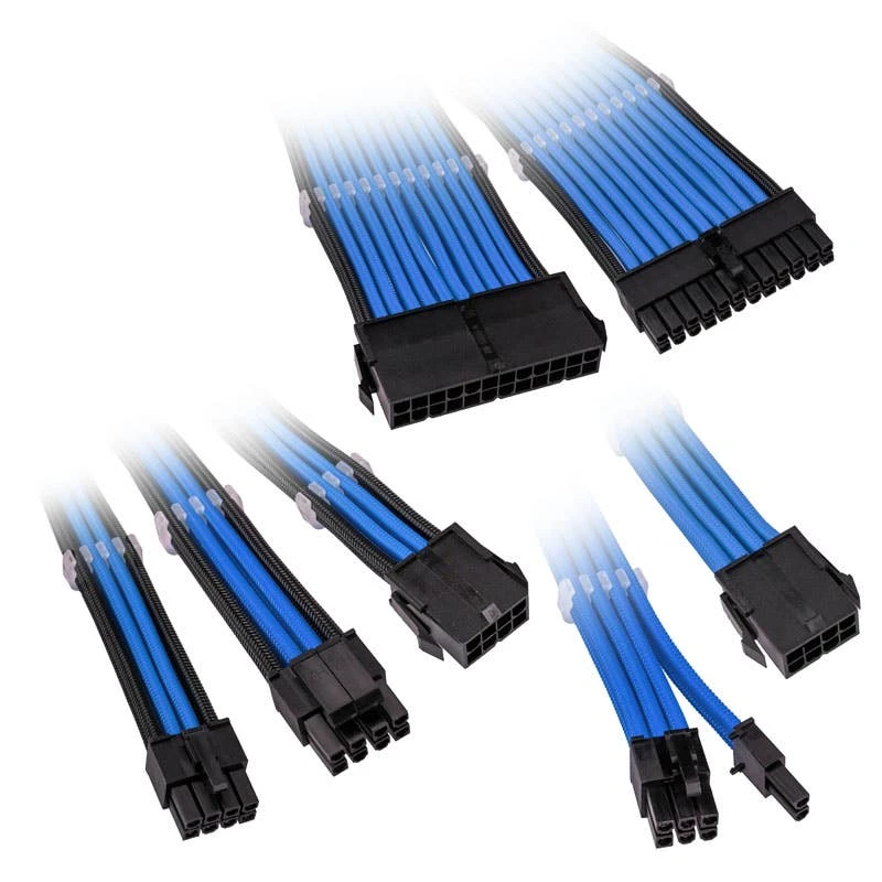 Image of Kolink Core Adept Braided Cable Extension Kit - Regal Blue