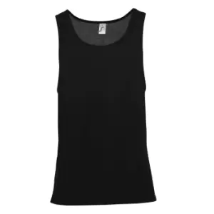 Image of SOLS Unisex Jamaica Sleeveless Tank / Vest Top (M) (Black)