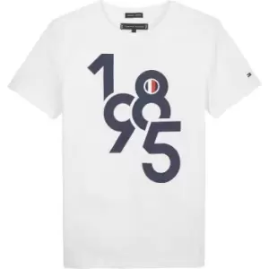 Image of Tommy Hilfiger 1985 Print T-Shirt - White