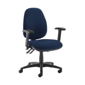 Image of Dams MTO Jota High Back Operator Chair with Folding Arms - Curacao Blue