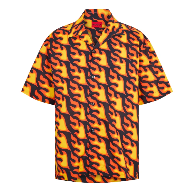 Image of Hugo Mens Egeeno Long Sleeve Oxford Shirt Miscellaneous male XS