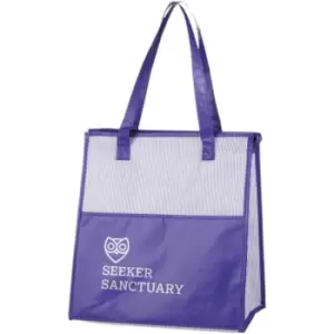 Image of Bullet Striped Shopper (One Size) (Purple)
