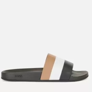 Image of BOSS Mens Bay Slide Sandals - Open Brown - UK 9