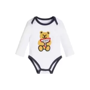 Image of Guess Guess Bear Bodysuit Bb00 - White