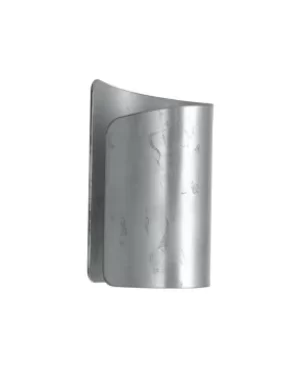 Image of Imagine Curved Glass Wall Light, Silver Leaf, E27