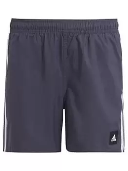 Image of adidas Boys 3 Stripe Swim Short - Navy, Size 9-10 Years