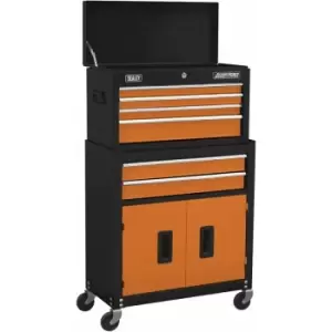 Image of Sealey AP22O Topchest & Rollcab Combination 6 Drawer with Ball-Bearing Slides -