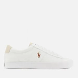 Image of Polo Ralph Lauren Mens Sayer Canvas Low Top Trainers - White - UK 7 - White