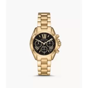 Image of Michael Kors Womens Bradshaw Chronograph Gold-Tone Stainless Steel Watch - Gold