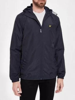 Image of Lyle & Scott Lyle & Scott Zip Through Hooded Jacket, Navy Size M Men