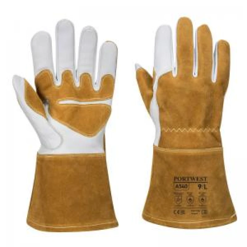 Image of Portwest Mig Welding Gauntlets A540BRRL Colour: Brown