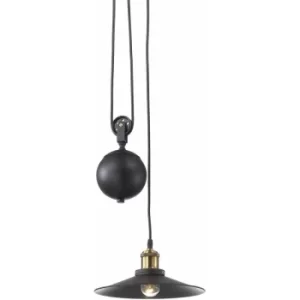 Image of Black pendant lamp UP AND DOWN 1 bulb