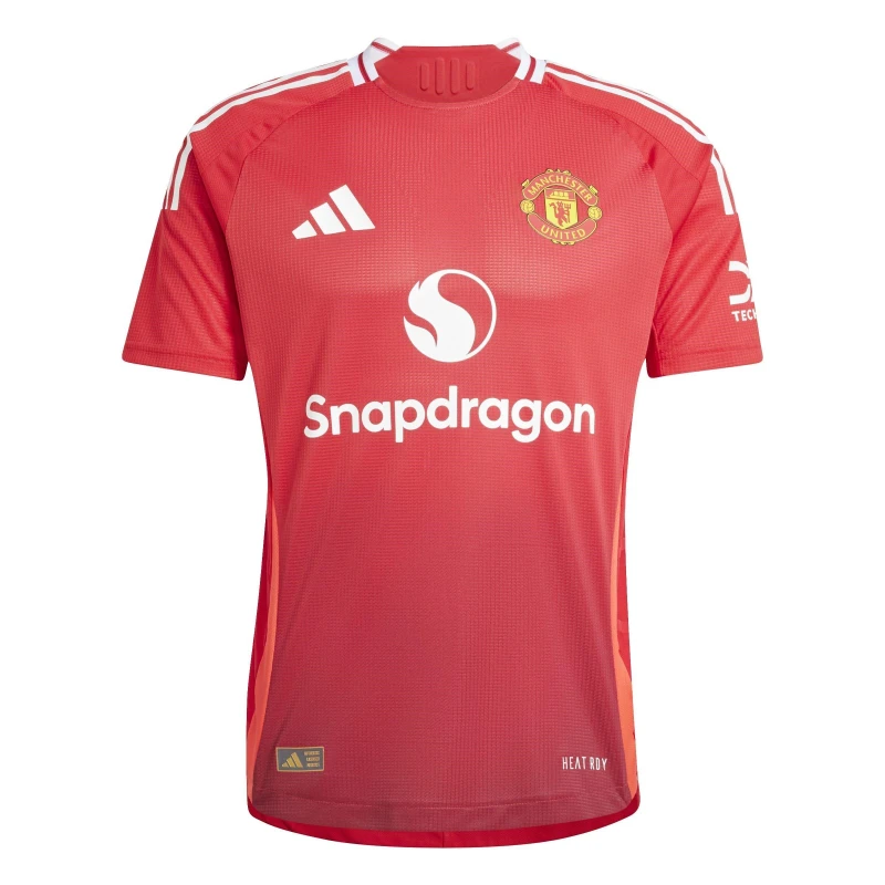 Image of adidas Manchester United Authentic Home Shirt 2024 2025 Adults - Red Red S
