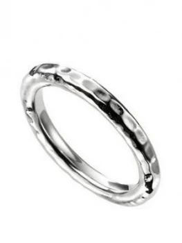 Image of The Love Silver Collection Sterling Silver Hammered Band Ring