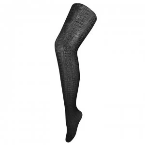 Image of Pretty Polly Delicate Pattern Tights - BLACK