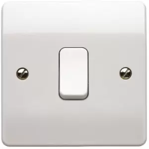 Image of Mk By Honeywell - 10A 1 Gang sp 2-Way Flush Plateswitch - White