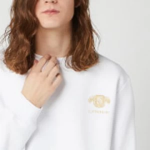 Image of Harry Potter Slytherin Unisex Embroidered Sweatshirt - White - S