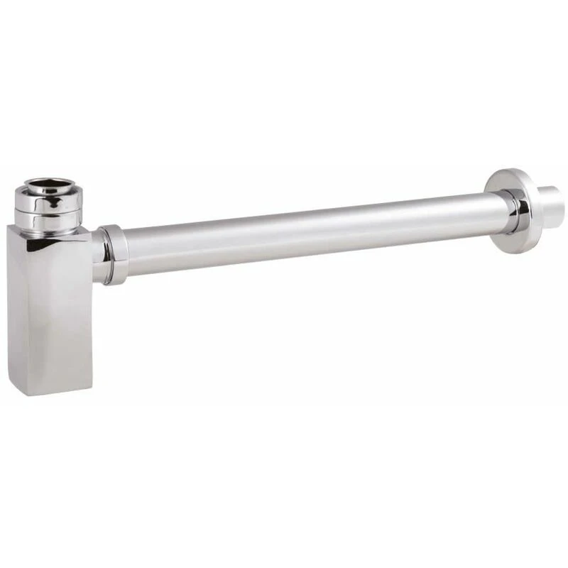 Image of HUDSON REED Hudson Reed - Milano Arvo - Minimalist Square Basin Bottle Trap for Wall Hung Basin - Chrome EK306