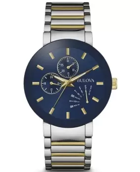 Image of Bulova Modern Blue Dial Two-Tone Stainless Steel Mens Watch 98C123 98C123