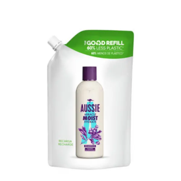 Image of Aussie Miracle Moist Shampoo Refill Pouch 480ml