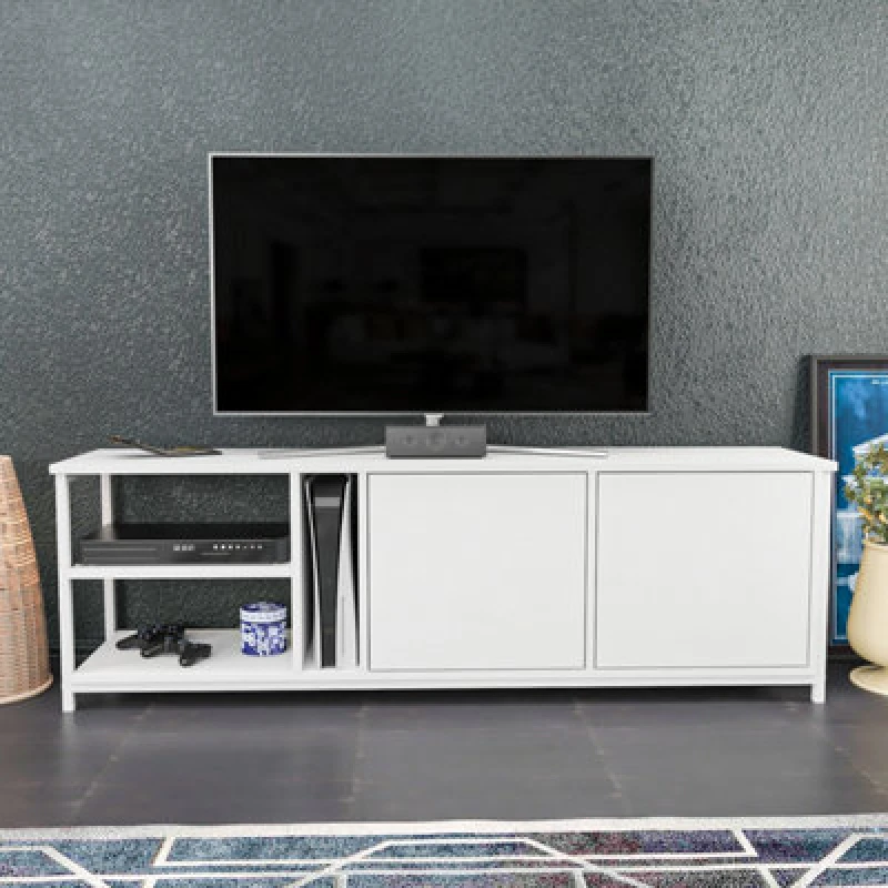 Image of Decorotika Primrose TV Stand TV Unit for TV's up to 72" White
