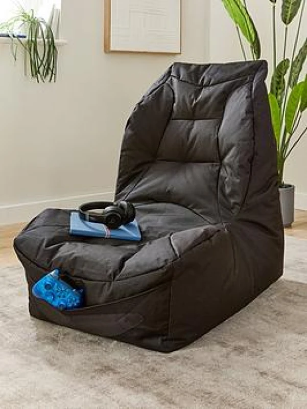 Image of Kaikoo Teen Gaming Beanbag Chair- Black WI47P Unisex