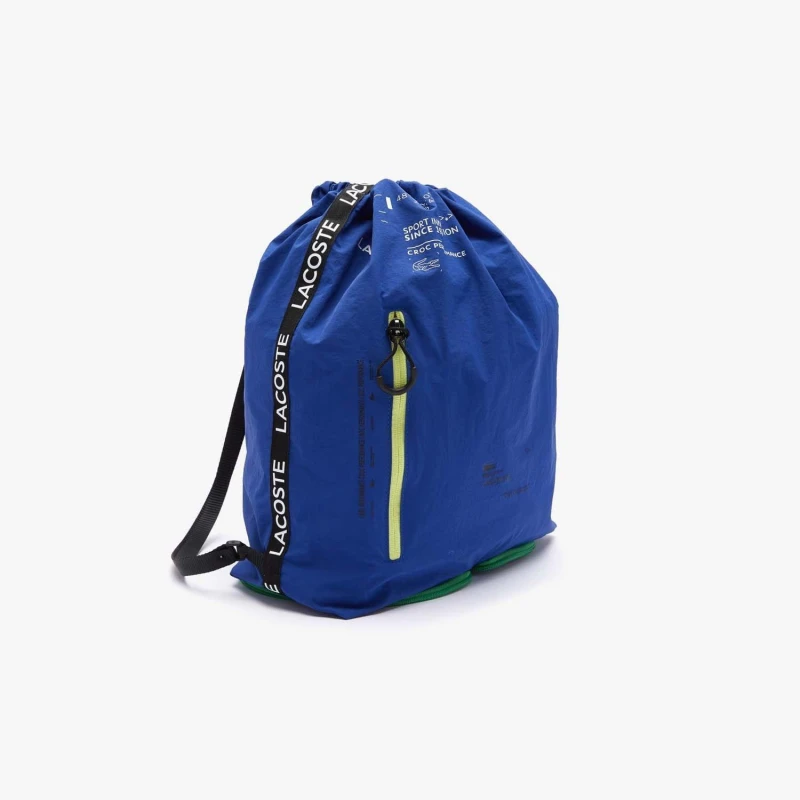 Image of Lacoste Branded Foldable Nylon Backpack - Multi Multi One Size