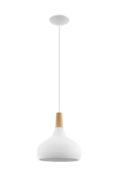 Image of Sabinar Steel and Wood Pendant Light 110cm