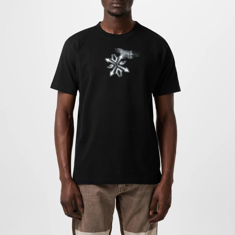 Image of Off White Mens Slim S/S Graphic T-Shirt Black/White male XXS